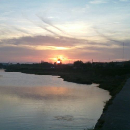 Vista de las marismas al anochecer