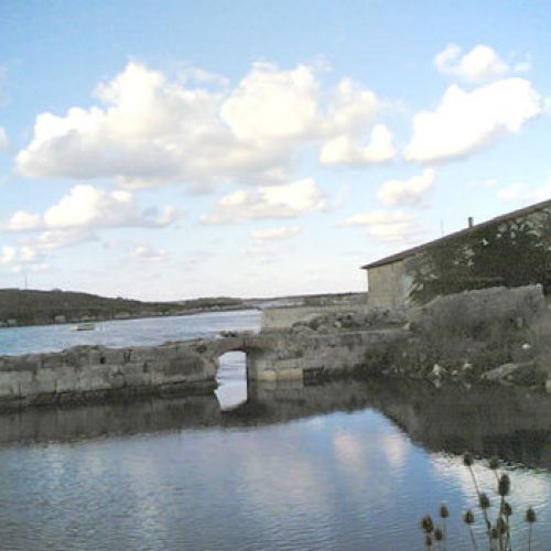 Vista gdel molino junto al puente