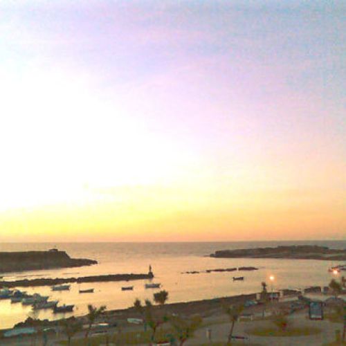 Zona de ma rismas al atardecer